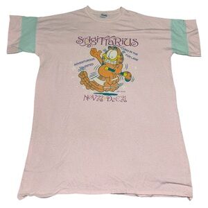 Vintage 70s Women’s 2XL Garfield Sagittarius Zodiac Horoscope Sleep T-Shirt